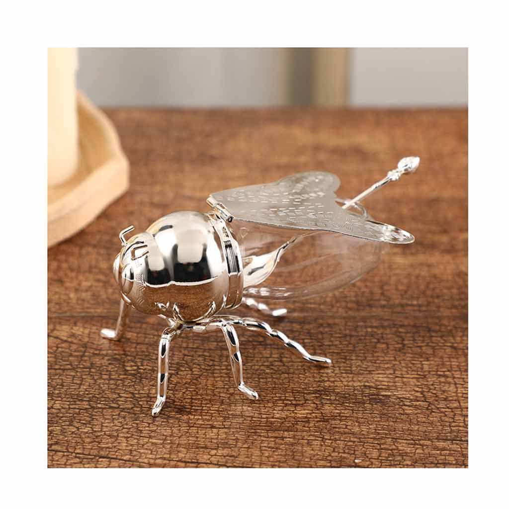 Frascos de especias, recipiente for condimentos, Frasco for condimentos de especias de cocina con cuchara Forma de abeja Recipiente for almacenamiento de miel Recipiente for dispensar Estilo europeo A
