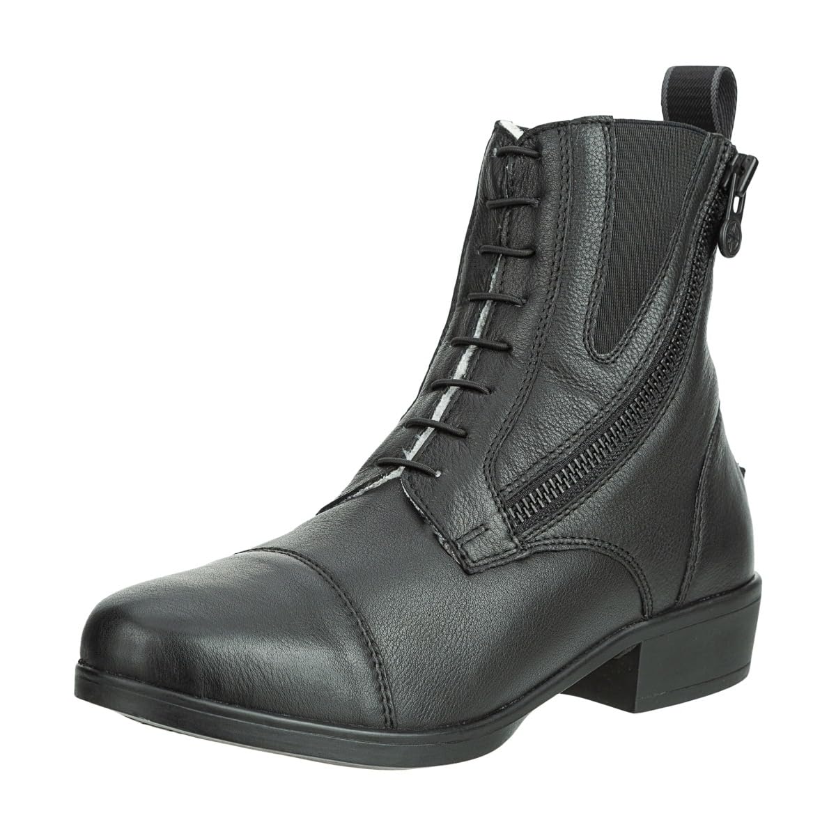 SUEDWIND FOOTWEAR Damen Winter-Reitstiefeletten ADVANCED II SZ SOFT WINTER – Leder Chelsea Boots – Reit- & Freizeit-Stiefeletten m. Reißverschluss, Kunstfell & Gummisohle – Schwarz & Gr. 36-43