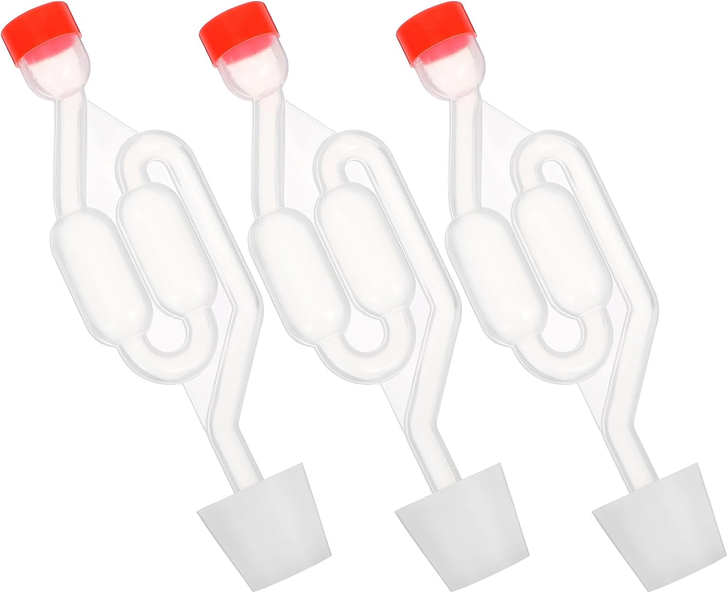 3 Sets S-shape Fermentation Airlock Kit, Silicone PP One-way Valve