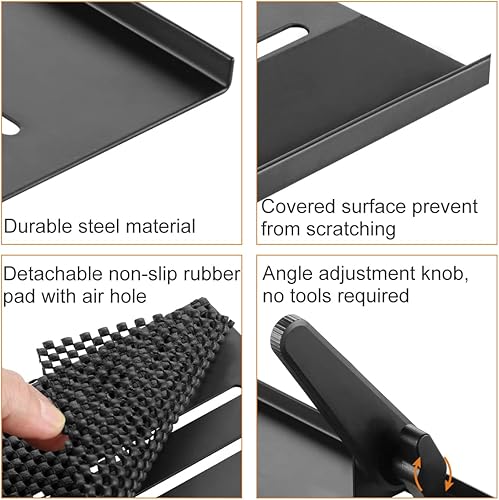 Miniatura 5 de Bracwiser Estante superior de TV sin taladros de 24 pulgadas de ancho para monitor delgado de TV, soporte de montaje superior de TV, plataforma para