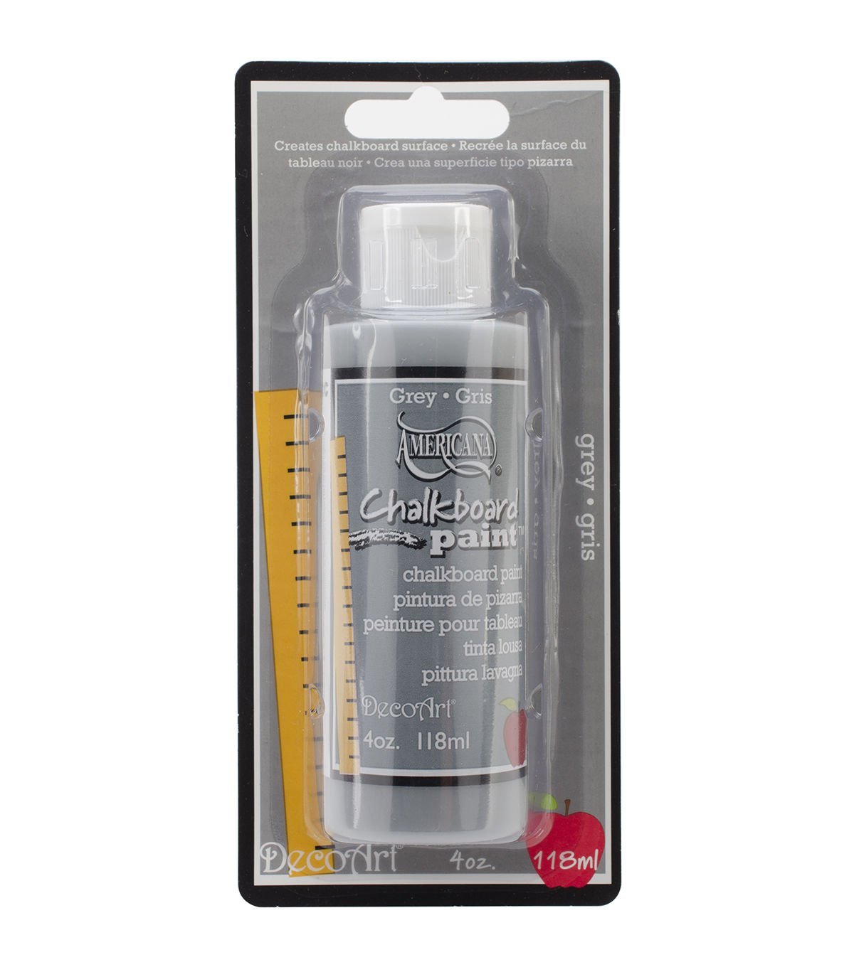 Decoart Grey Americana Chalkboard Paint 4Oz Carded-Slate