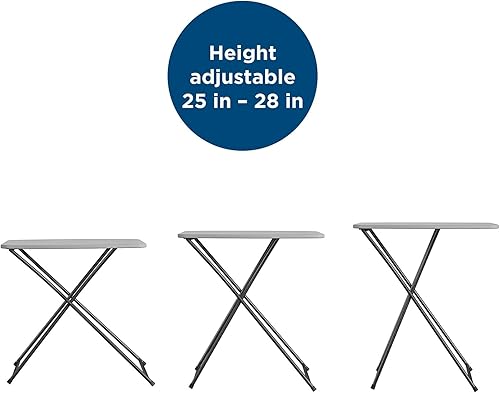 Miniatura 5 de COSCO - Mesas de actividades plegables personales, color gris, paquete de 2