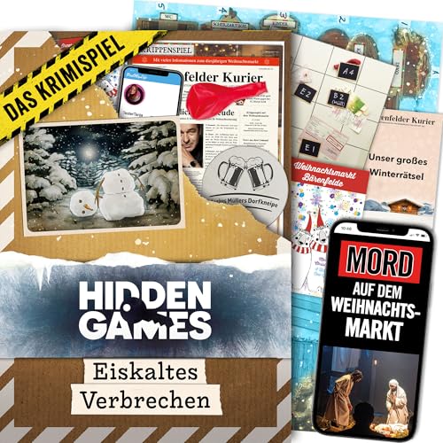 Tatort – Eiskaltes Verbrechen – Der Winterkrimi – Mordfall lösen Spiel – Krimispiel für Erwachsene – spannendes Detektivspiel – Krimispiele für Erwachsene ab 14 Jahren – Escape Room Spiel – Tatort