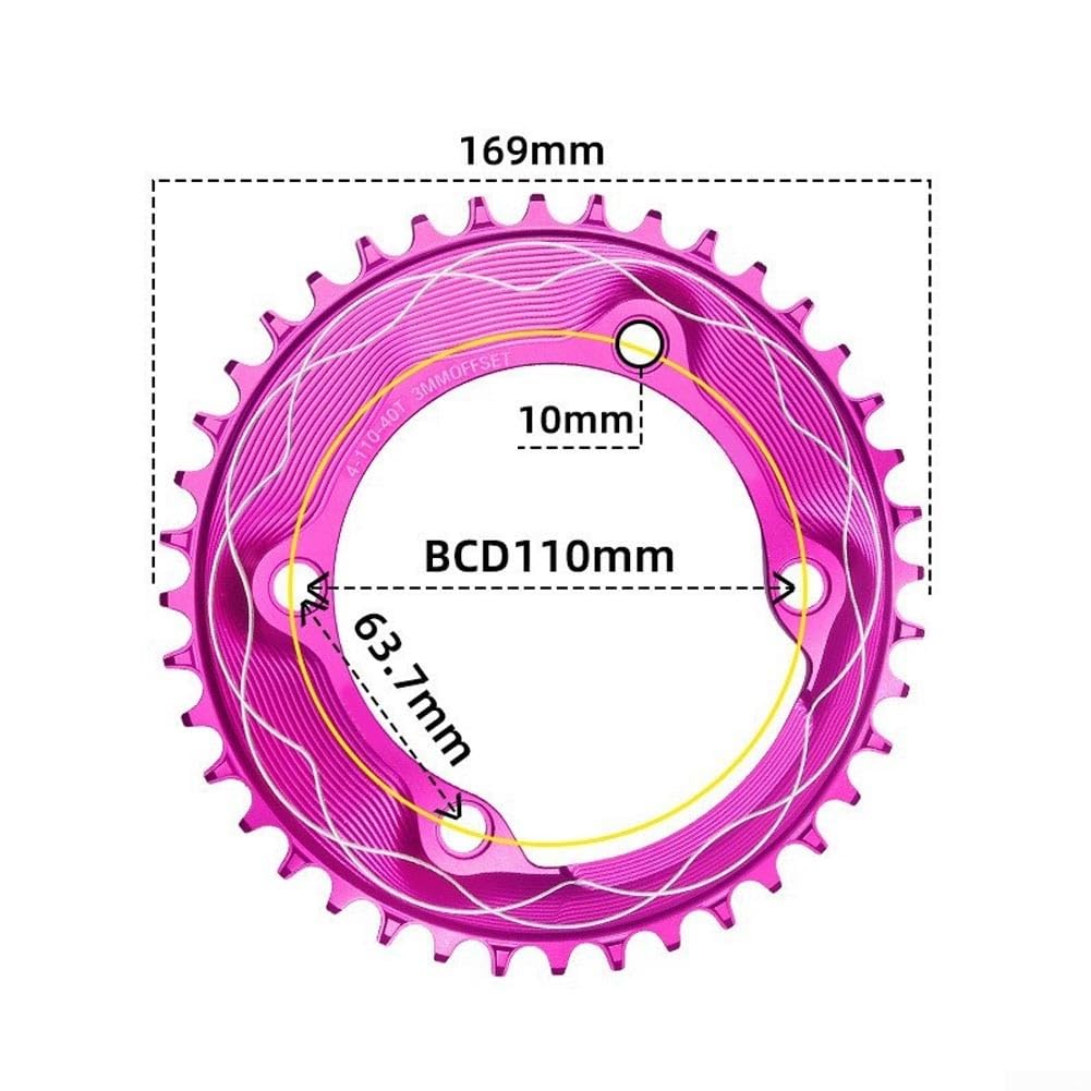 per corona Stretta-Larga 110BCD Offset 3mm Alluminio per corona