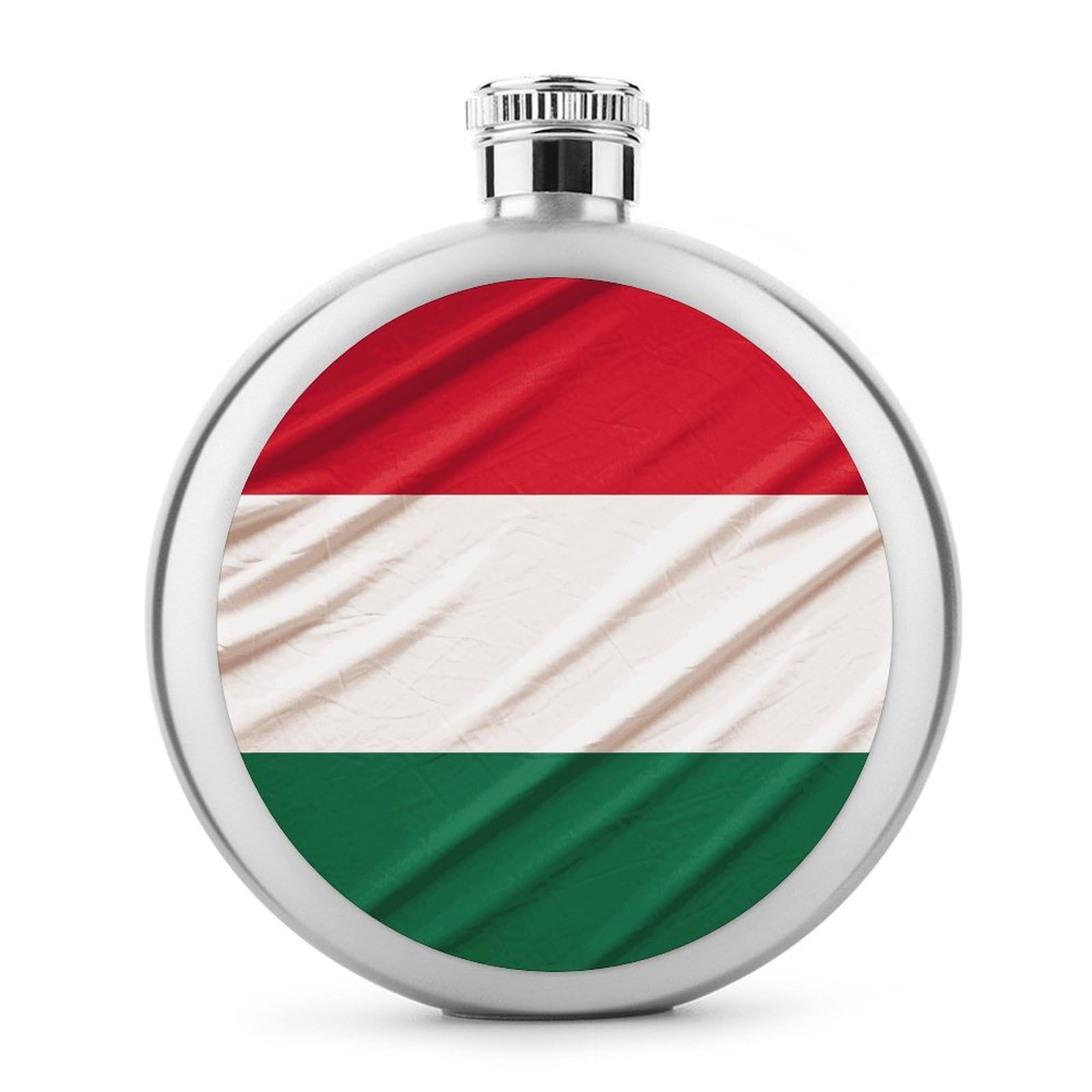 Stainless Steel Wine Bottle Liquor Container Italy Flag Print Leak Proof Hip Flask Durable for Camping Hiking Travel Festivals