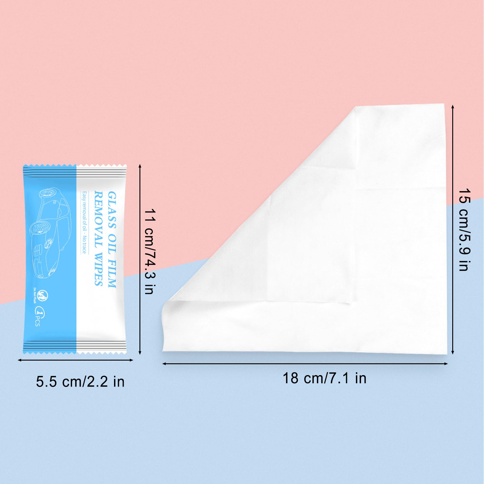 Hipruict Car Cleaning Wipes, 200 PCS Individually Car Wipes, Fast Cleaning Car Leather Cleaner Wipes, Suitable for Car Window Glass, Floor Windows, Mirrors
