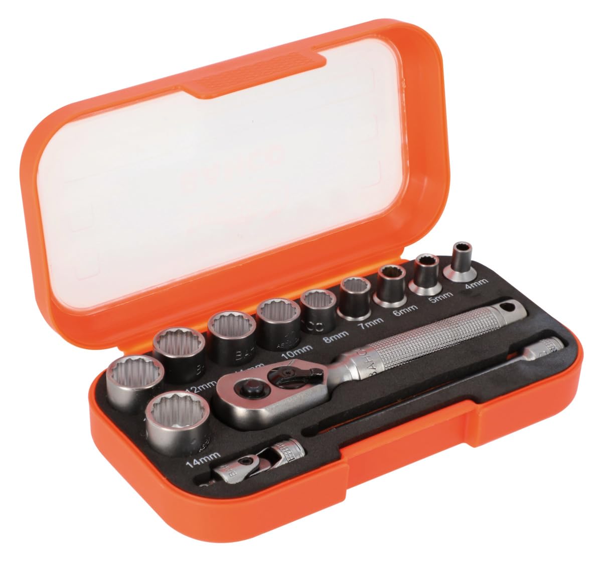 BAHCO 1/4in Drive Socket Set, 13 Piece SBS13MC10.5