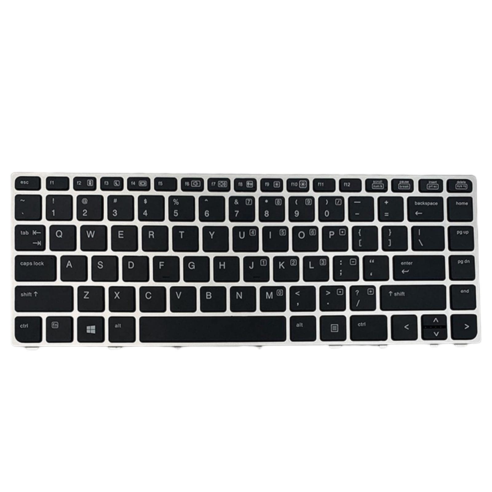 Clavier de remplacement pour ordinateur portable avec cadre argenté rigide - 4