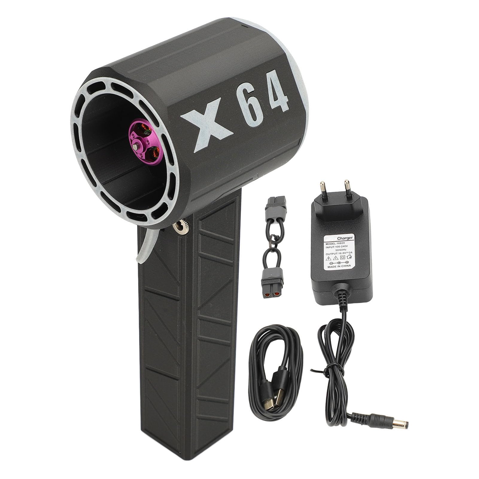 Bewinner X64 Jet Dry Blower, 64 Mm Aspirateur à air électrique, 1400 G Poussée 8000 MAh Jet Blower Rechargeable, Souffleur de Jet Electronique sans Fil Turbo-alimenté pour Camping, Gonflage