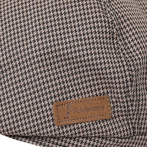 Image of FabSeasons Cotton Ivy Flat Golf Cap - Classic Newsboy Gatsby Hat for Men
