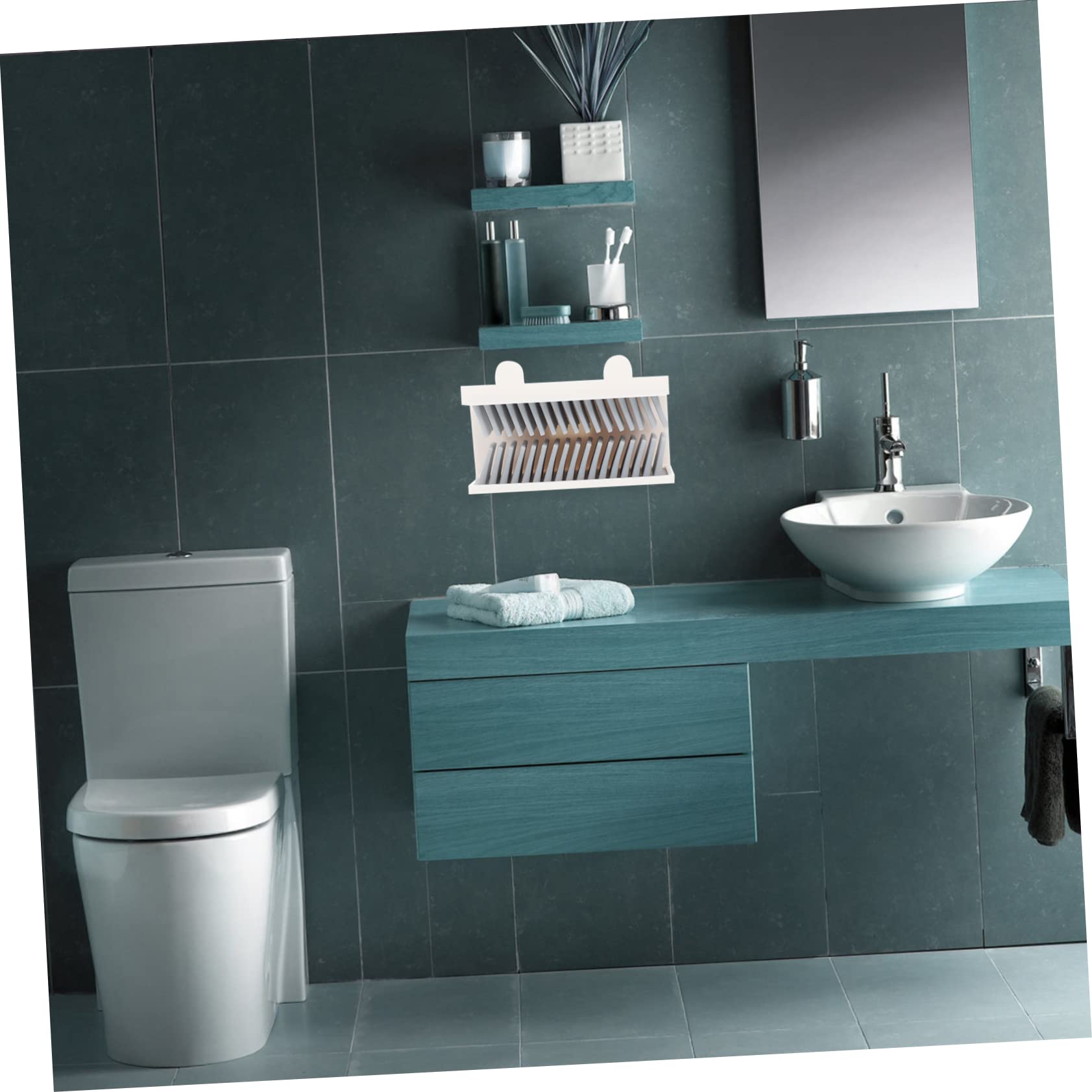 Uonlytech 5pezzi Doccia Silicone Montato Raccoglitore Per Per Design Orecchie Facile Installare e Resistente Draining