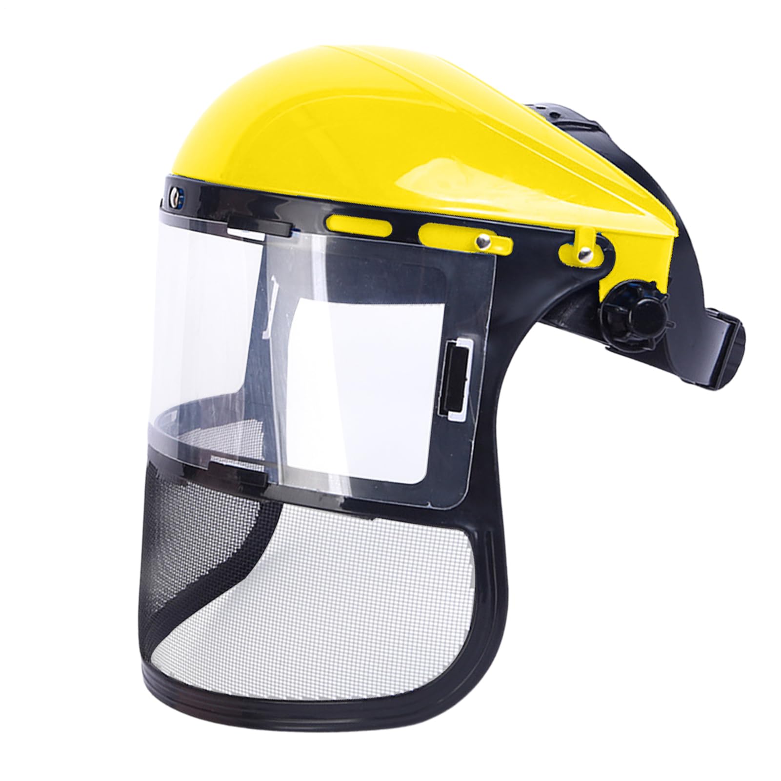 Visiera Di Sicurezza - Protezione Per La Prevenzione Degli Infortuni, Protezione Per Le Orecchie E Visiera In Rete D'acciaio DPI Combinati | Cappello DiProtezione Leggero Trasparente Resistente Alla