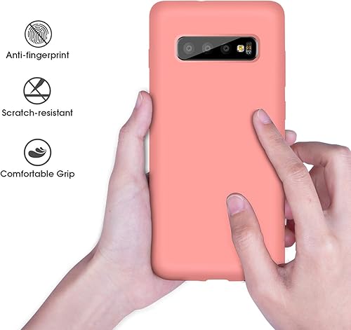 Miniatura 6 de ABITKU Compatible con Galaxy S10 Plus, S10+ funda de silicona líquida con forro de tela de microfibra de cuerpo completo con protección de pantalla