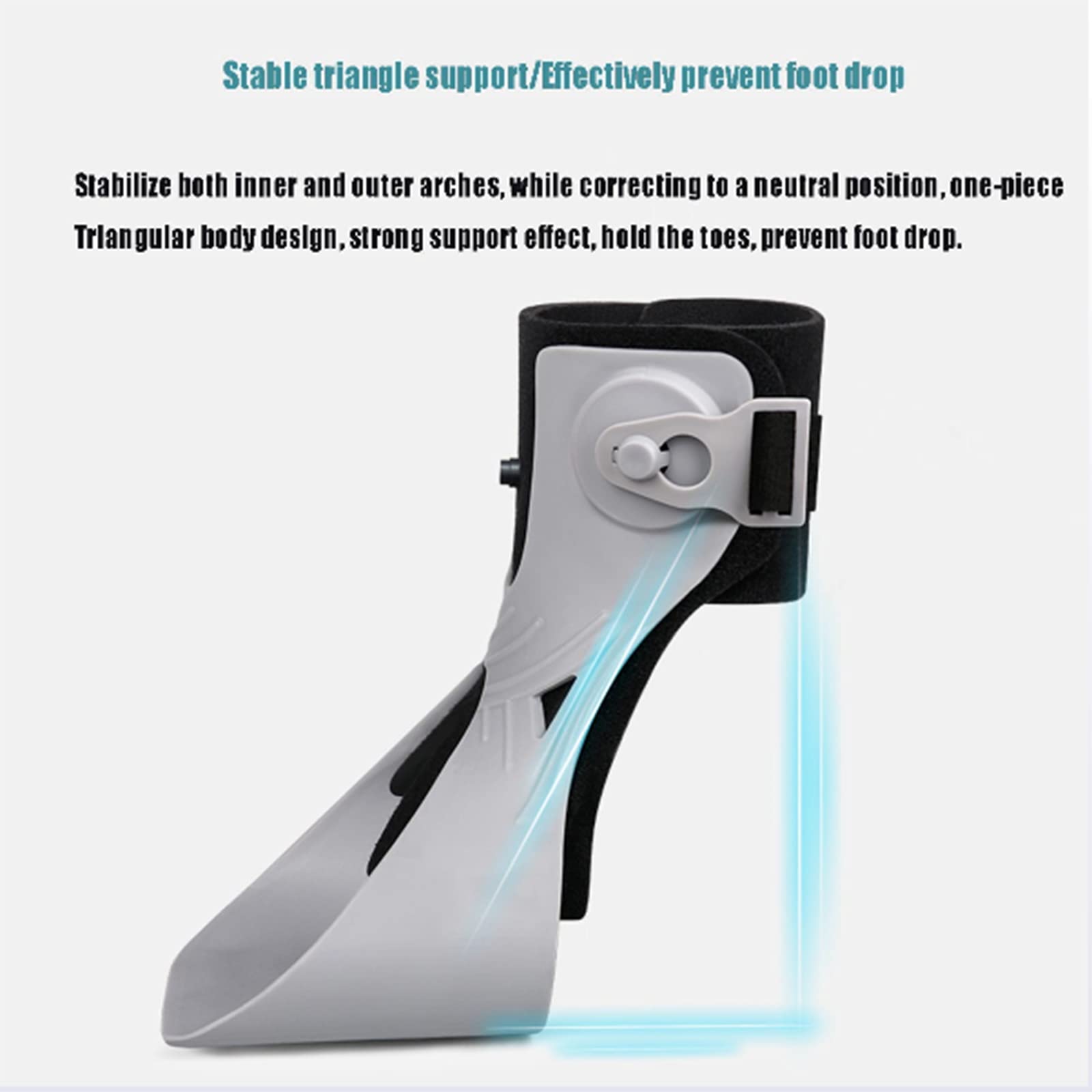 Soporte para la Periostitis Tibial, ortesis para pie caído, Soporte para Tobillo con Bolsa de Aire Inflable cómoda para hemiplejia, Zapatos para Caminar (B/Izquierdo-Medio)