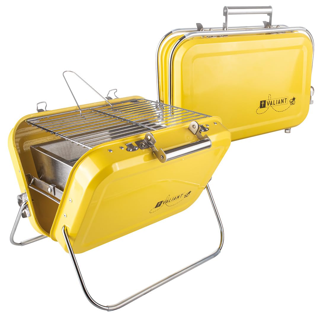 Valiant Portable Folding Picnic and Camping BBQ - Yellow