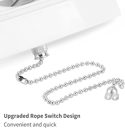 Miniatura 4 de HUGOOME Extractor de ventilación de 188 CFM, 18 W, 320 mh con interruptor de cadena de válvula de retención antirretorno, ventiladores de