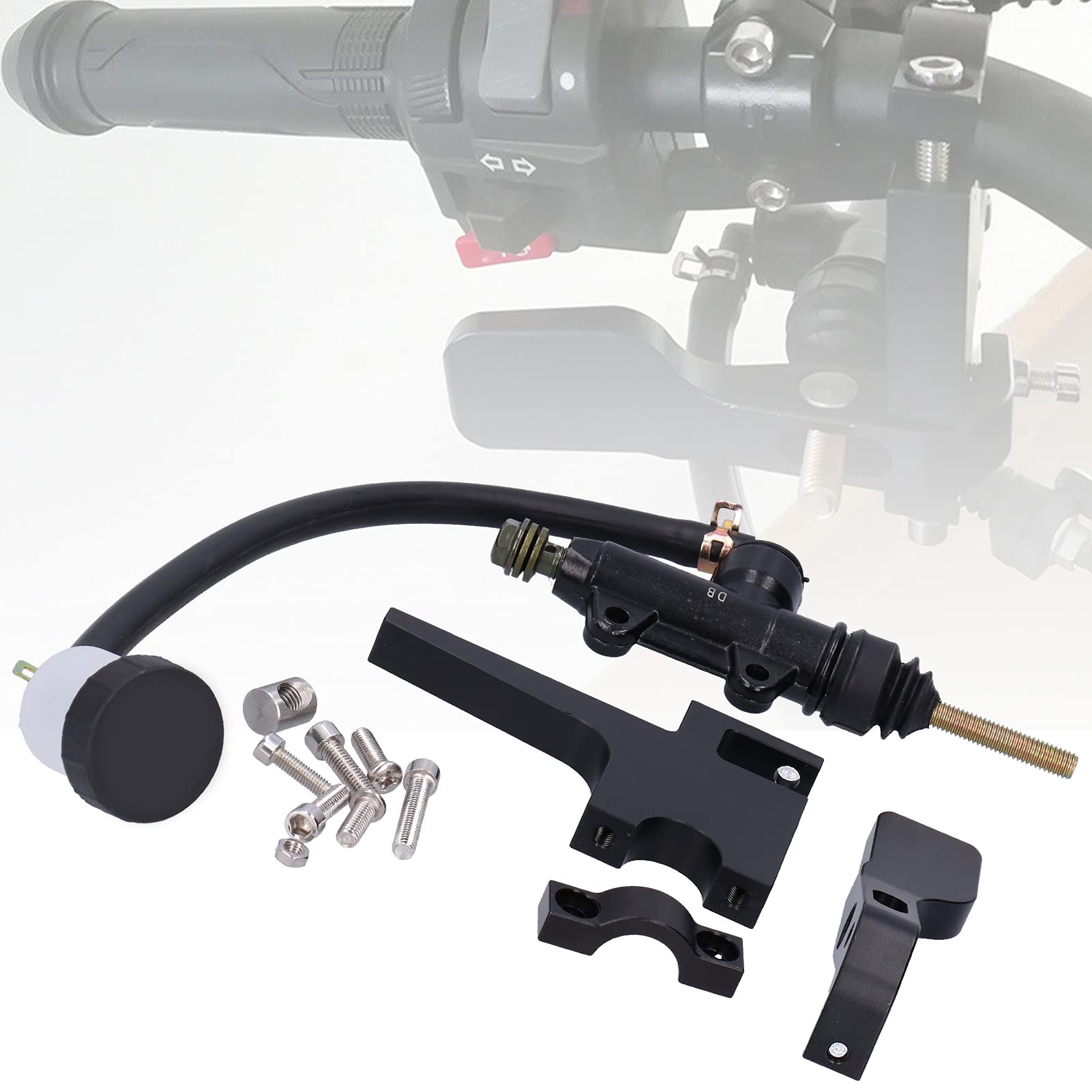 Palanca de Freno de Pulgar de Embrague de Motocicleta, Ajuste Trasero para Bomba Maestra, Kit de Aleación de Aluminio Universal para una Fácil Instalación para Entusiastas de las Motocicletas
