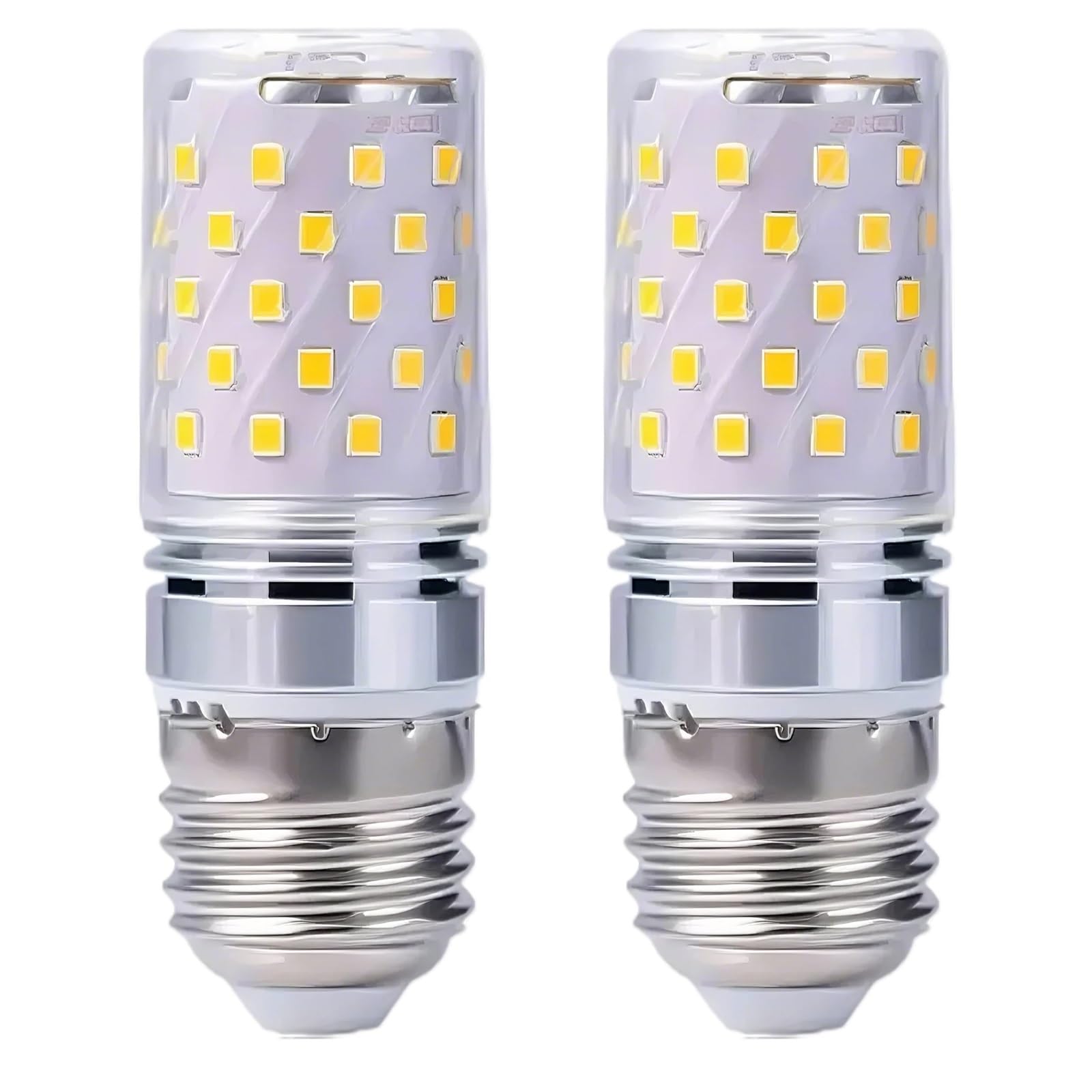 ZFFOZZ E14/E26/E27 LED Corn Light Bulbs 12W 16W Standard Screw Base 60W Equivalent for Rv, Off Grid Solar Panel Project, Boat, Pack of 2(E27-12W-silver,Cool) — image 1