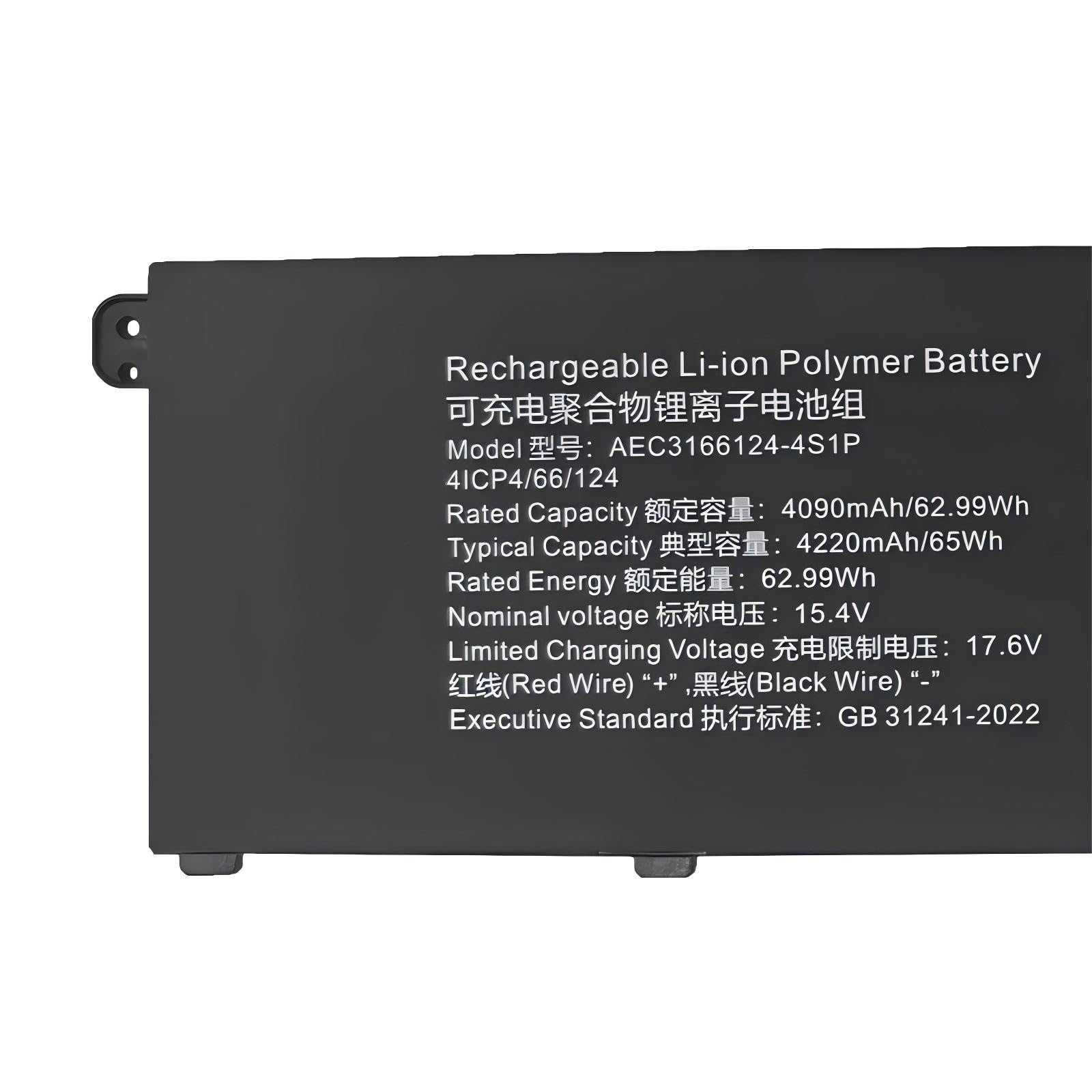 Compatibile con Mechrevo, batteria del laptop AEC3266124-4S1P | For WUJIE 14Pro-5BC4U/7BC4U/7BB4U/14ProA-7BC4U, FHPV656458P-4S1P, SFA14-71 N23J3.(Type A-AEC3266124)
