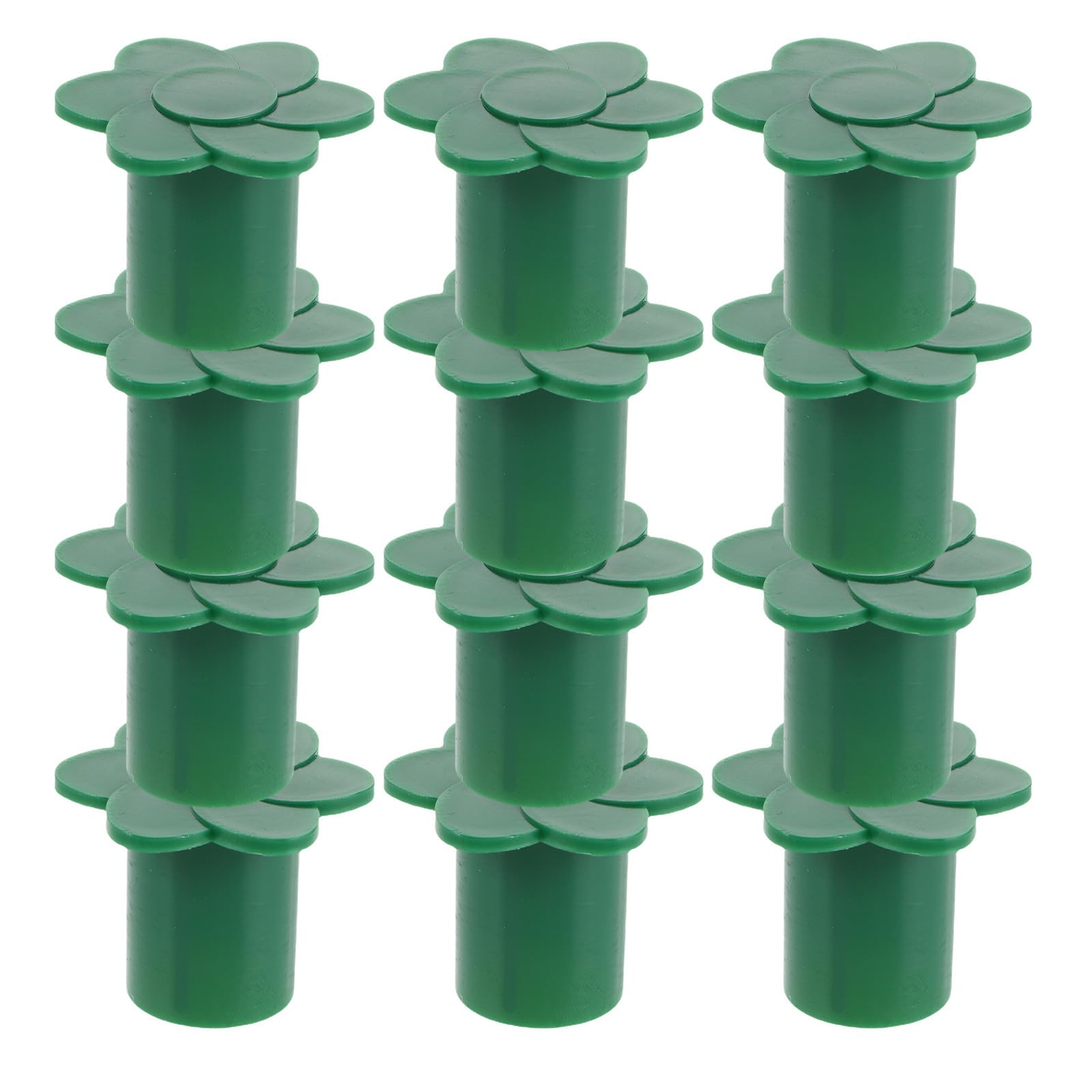 PAMINGONO 12pcs Green Pp Garden Cane Safety Toppers for Bamboo Poles and Plant Sticks, Sturdy Protective Caps Prevent Aging, for Outdoor Garden and Flower Bed Borders
