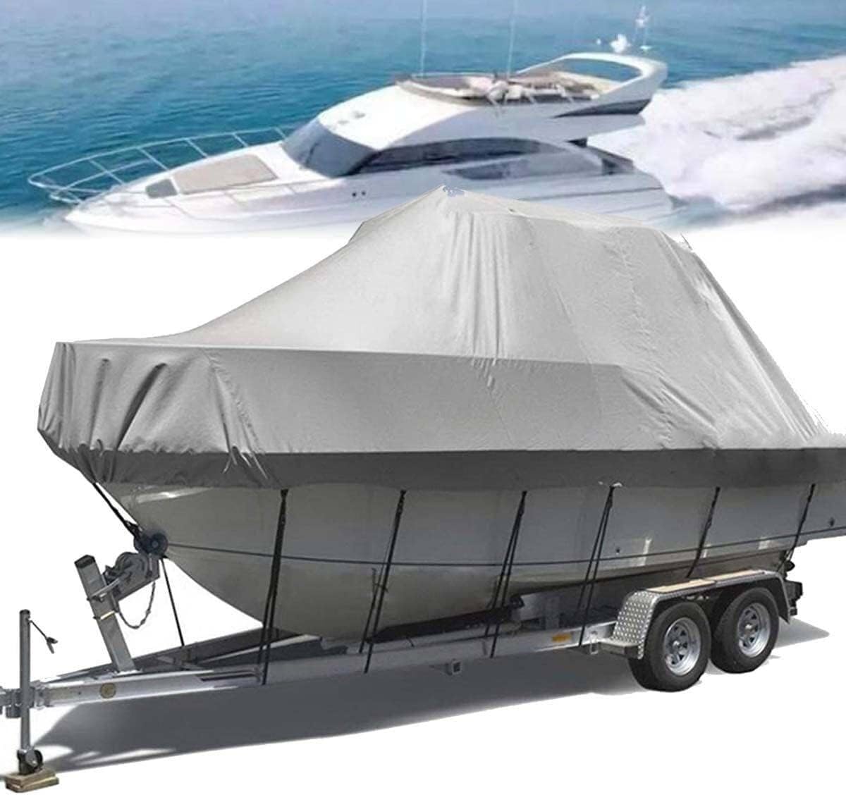 Pokrowiec na łódź Heavy Duty Poliester Morski Pokrowiec na łódź przyczepianą Wodoodporny i odporny na promieniowanie UV Do łodzi typu V-Top Cruiser Boat(14-16FT)