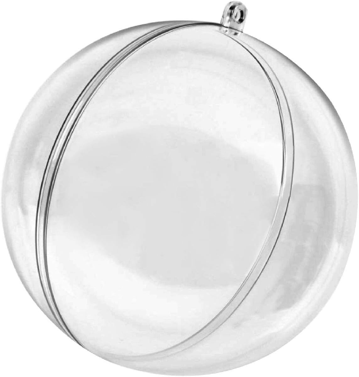 Clear Christmas Ornaments,Pack of 10 Individual 100mm Clear Plastic Ornaments for
