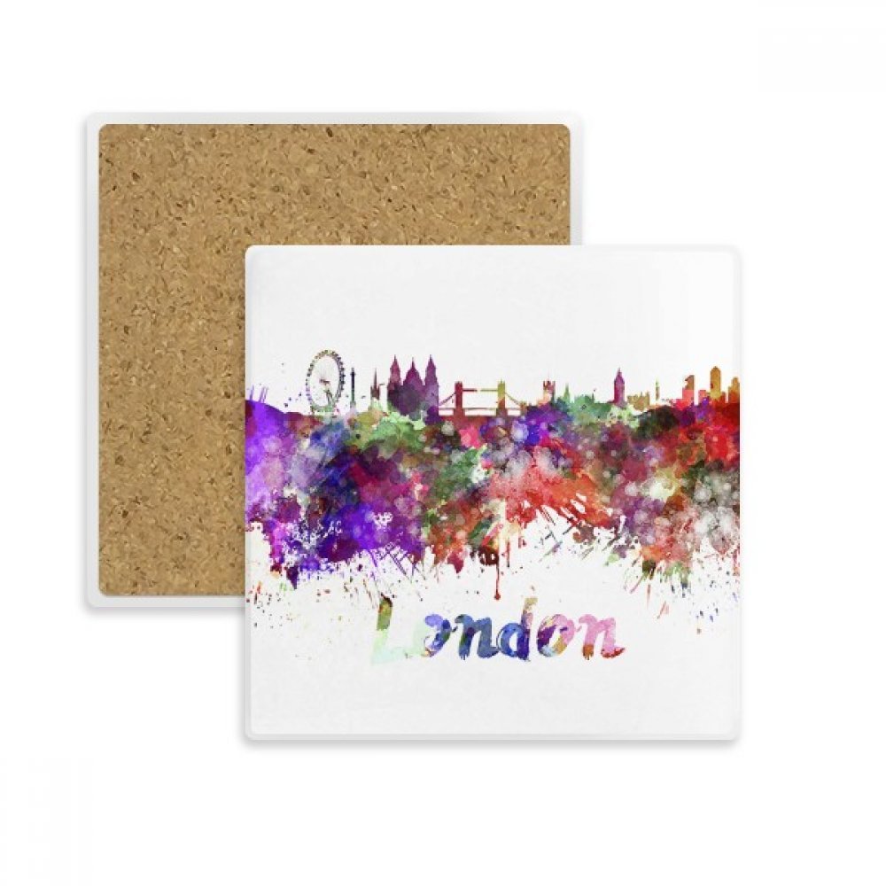 Coaster Londres absorbeur d'humidité dessous de verre céramique multicolore