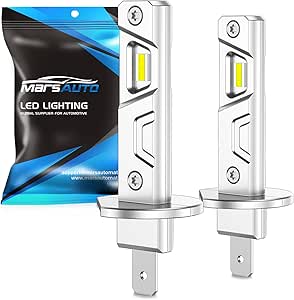 Marsauto H3 Led Bulb Fog Light Bulbs, 600% High Bright H3ll Fog Lights Led, 8000LM 6500K White Strong Penetration,1 - View #2