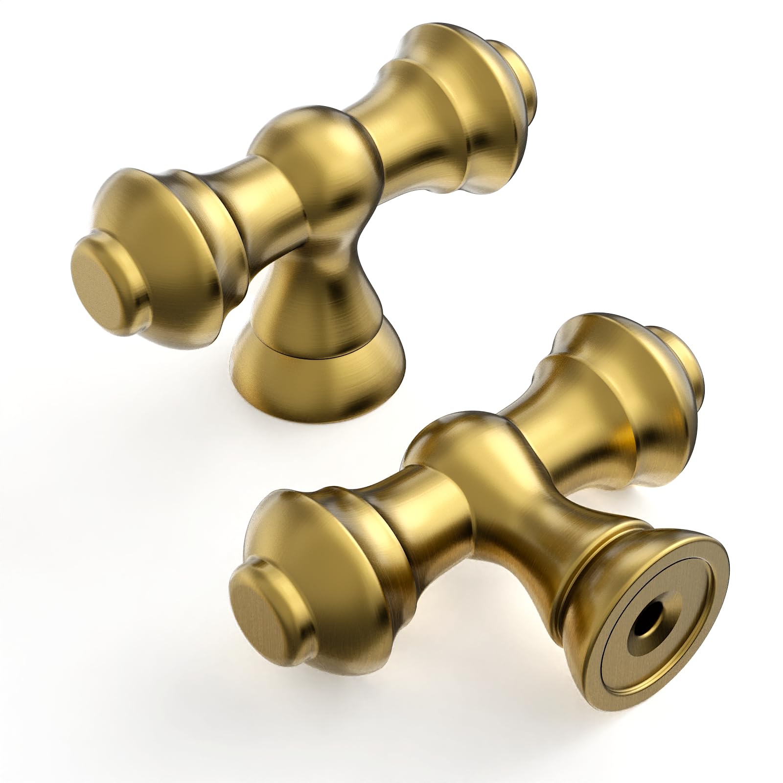 Asidrama 10 Pack Brushed Brass Cabinet Knobs - Gold Dresser & Drawer Knobs for Kitchen Cabinet Hardware — Amazon image 9