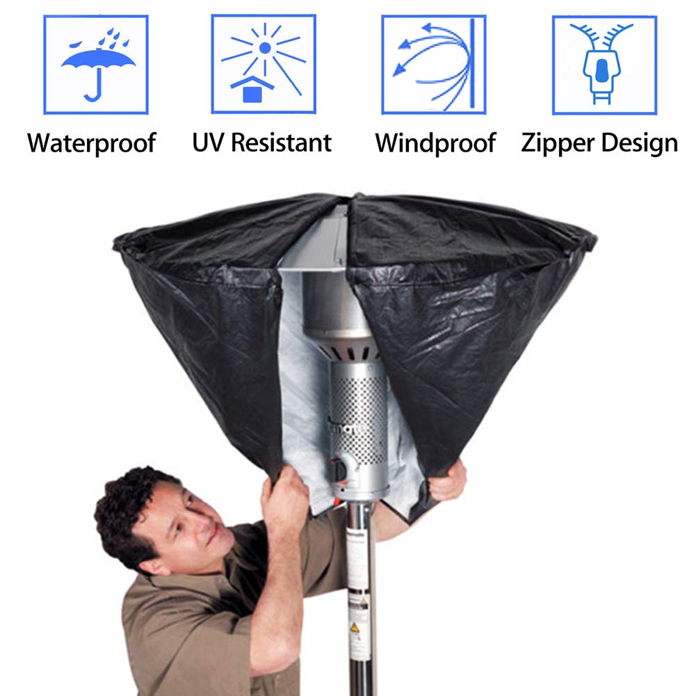 Heater Copertura per Stufa a Fungo per Esterni, 600D Impermeabile Resistente Telone per Stufa A Fungo da Terrazza Accessori per mobili per Tutte Le Stagioni
