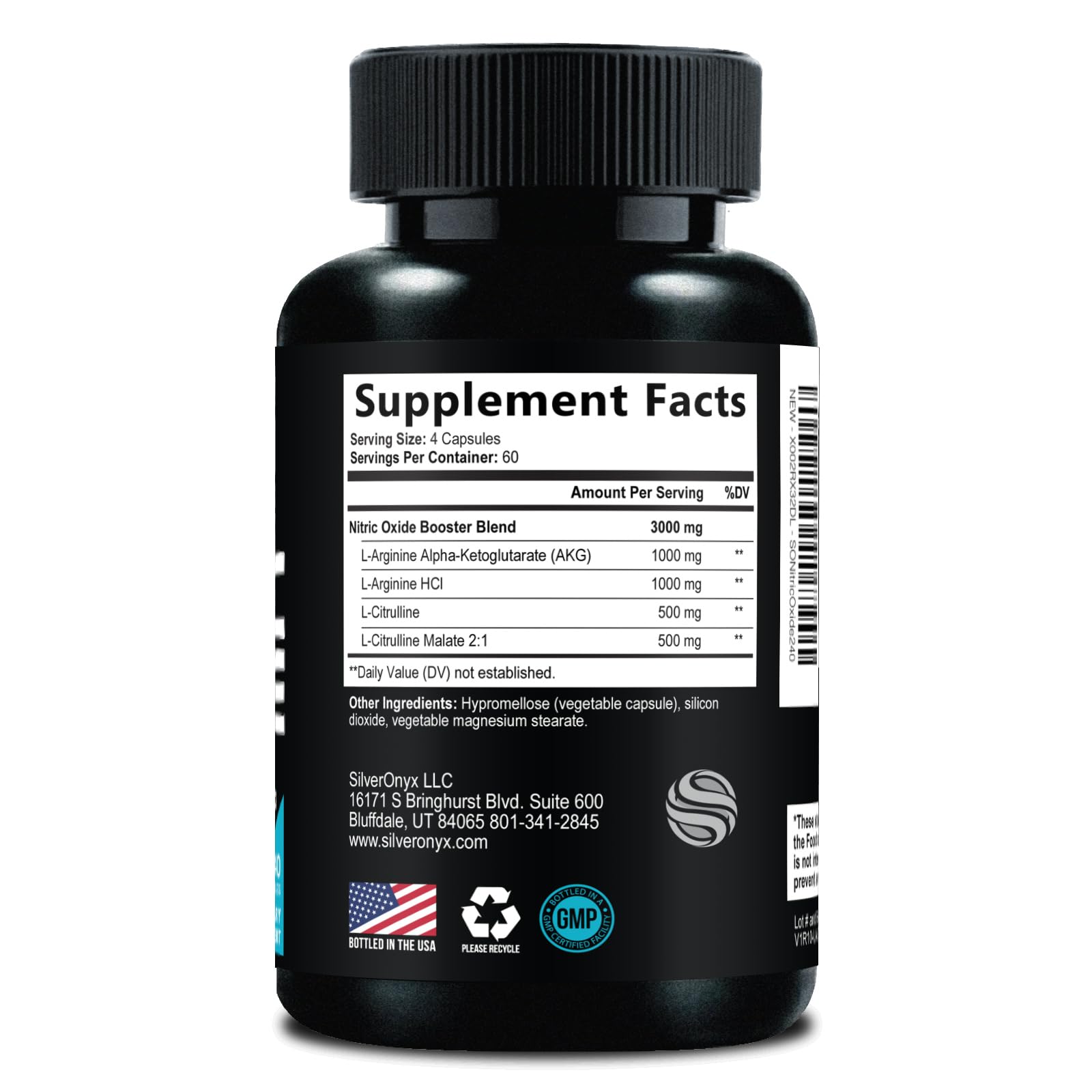 Nitric Oxide Supplement 3000mg Blend - 3X Strength L-Arginine & L-Citrulline - Complete Pre Workout Nitric Booster - Natural Energy & Muscle Support for Men & Women - Bottled in USA - 240 Capsules — Amazon image 9