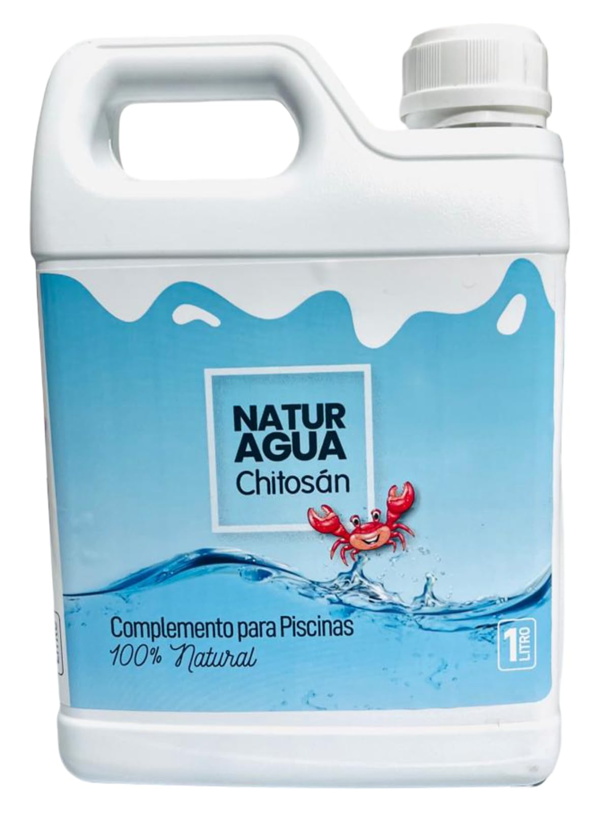 Floculant naturel piscine 1 l avec chitosan | Clarifiant biodégradable – Élimine la turbidité et les déchets organiques | Eau cristalline sans produits chimiques | Améliore la filtration des peaux