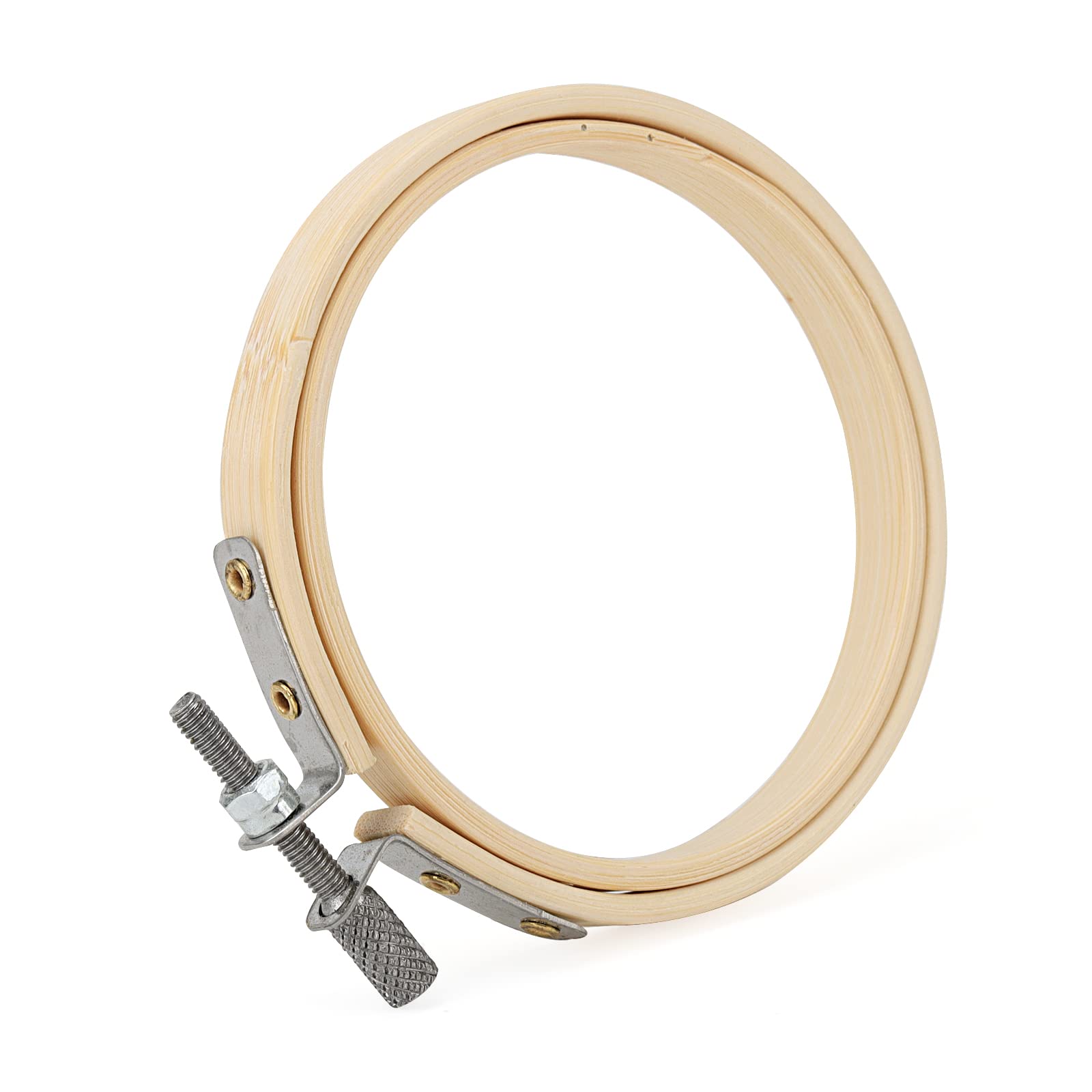 MANCHAP Confezione da 20 cerchi da ricamo 8 cm, mini telaio da ricamo 8 cm, anelli da ricamo regolabili, cerchi in bambù per punto croce per lavori artigianali