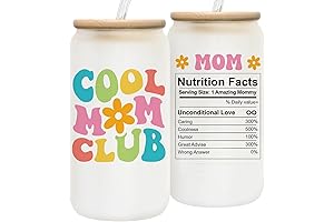 Cool Mom Club Frosted Glass Cup: Perfect for Mom