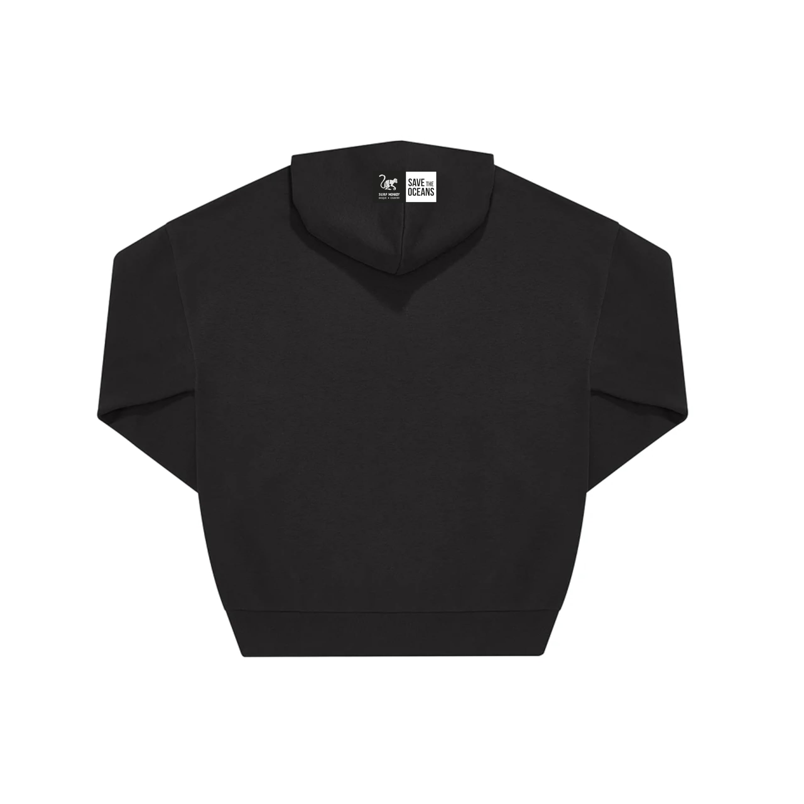 Surf Monkey Hoodie Felpa Oversize con Cappuccio Uomo/Donna - Cotone Biologico