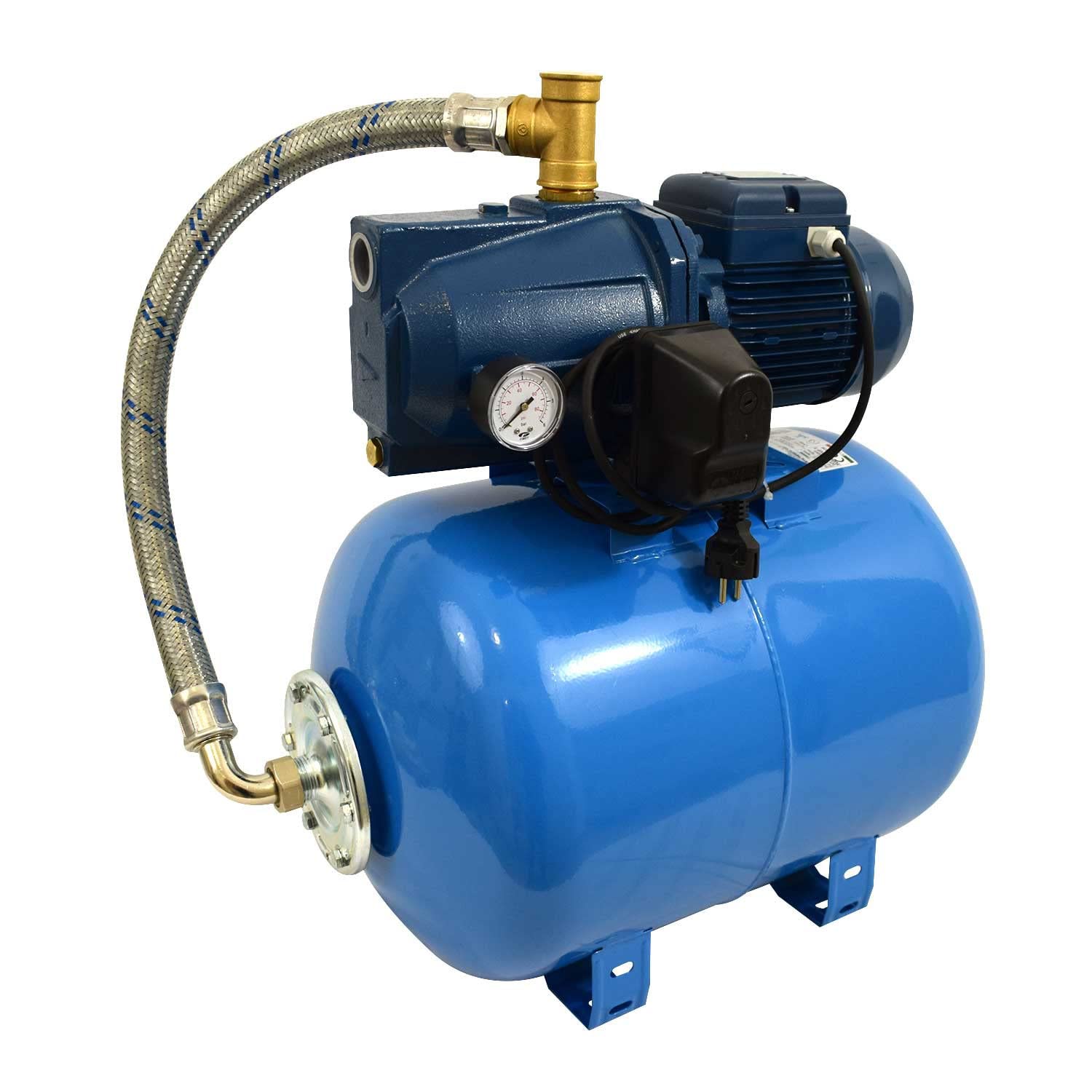Pompe Surpresseur Eau 750w 4200 L/h Réservoir 50l - 4 Bars Avec Manomètre Et Pressostat