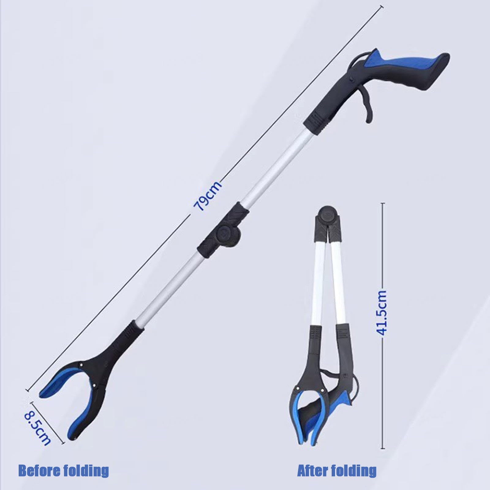 Herramienta de Agarre de Alcance, 31in Grabbers para Ancianos, Agarrador de Garra de Basura Práctico, Extralargo y Ligero, Mobility Aid Herramienta de Asistencia de Alcance, 1 Paquete,Blue