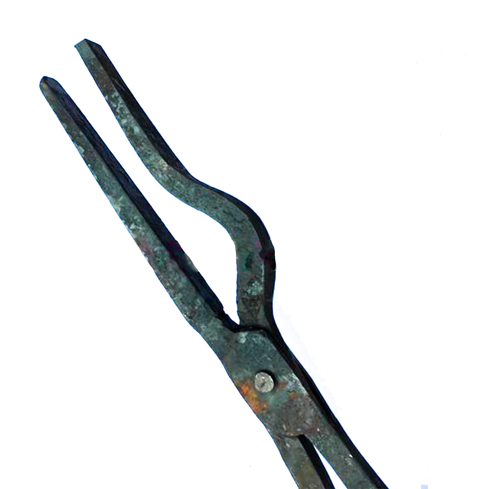 Tenaza de forja Pinzas de herrero Pinzas planas Pinzas de pico de pato Forja de tornillo de banco de yunque 60cm 1.3kg Tenaza de forja para Ingeniero Herrero