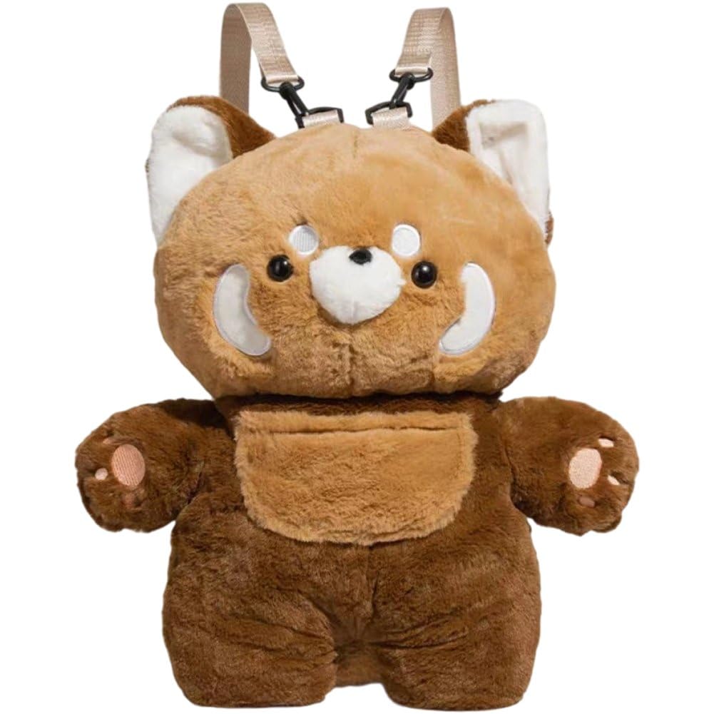 Panda roux en peluche mignon : le cadeau idéal pour fille active