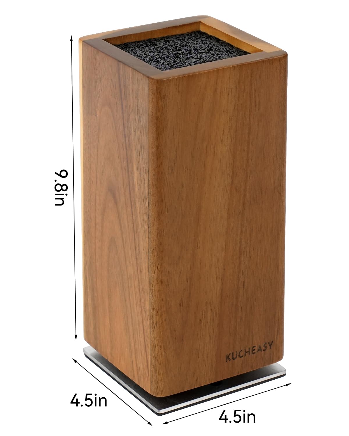 Ceppo magnetico per coltelli, girevole a 360°, universale, in legno, con quattro magneti laterali ultra forti, scaffale per coltelli con setole rimovibili, portaoggetti multifunzionale per