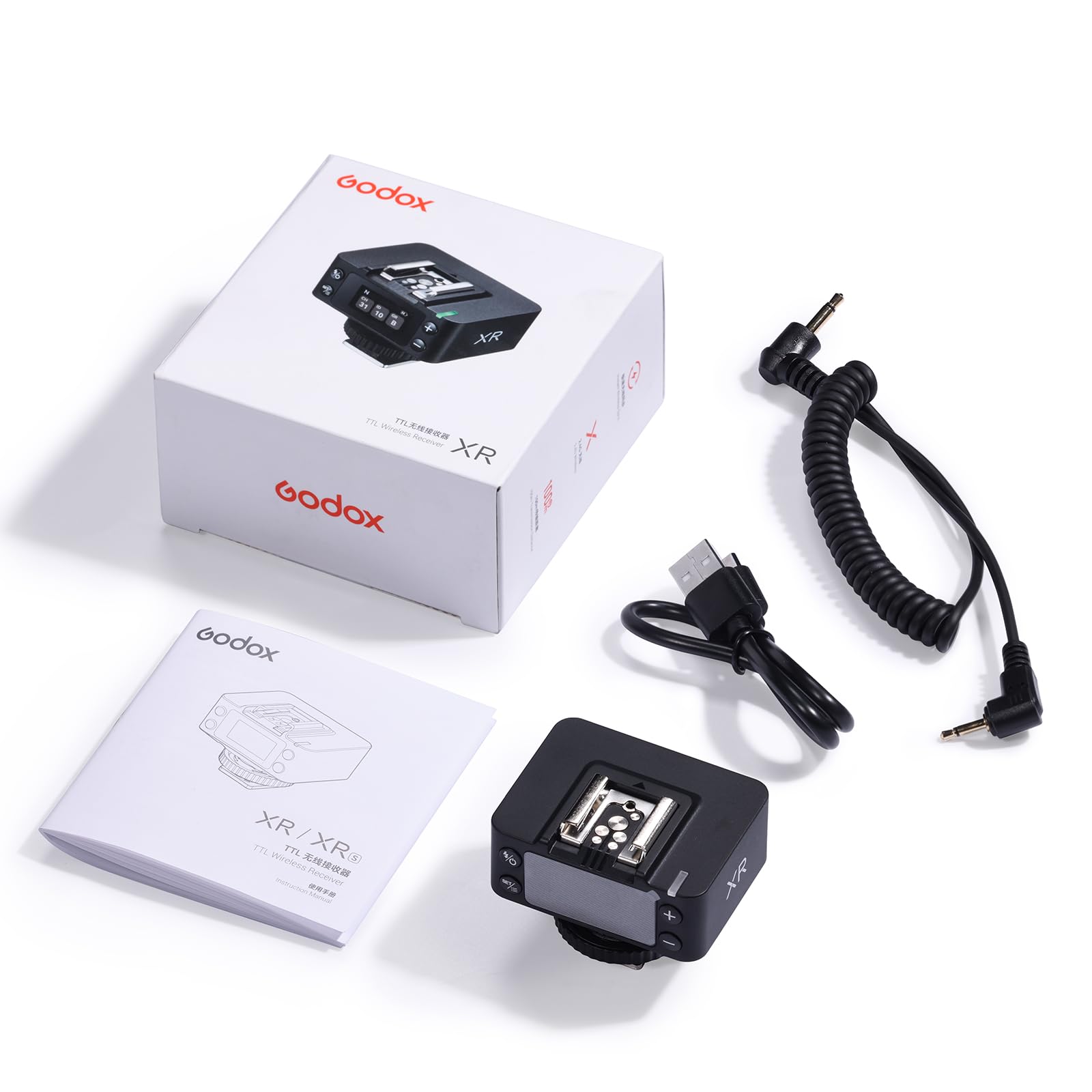 Godox XR-C XR-N TTL Récepteur de Flash sans Fil pour Canon et Nikon, Version Améliorée du Godox X1R, 2,4G HSS Sync Déclencheur à Distance, Compatible X3/X3Pro émetteur, Griffe Multi-Interface