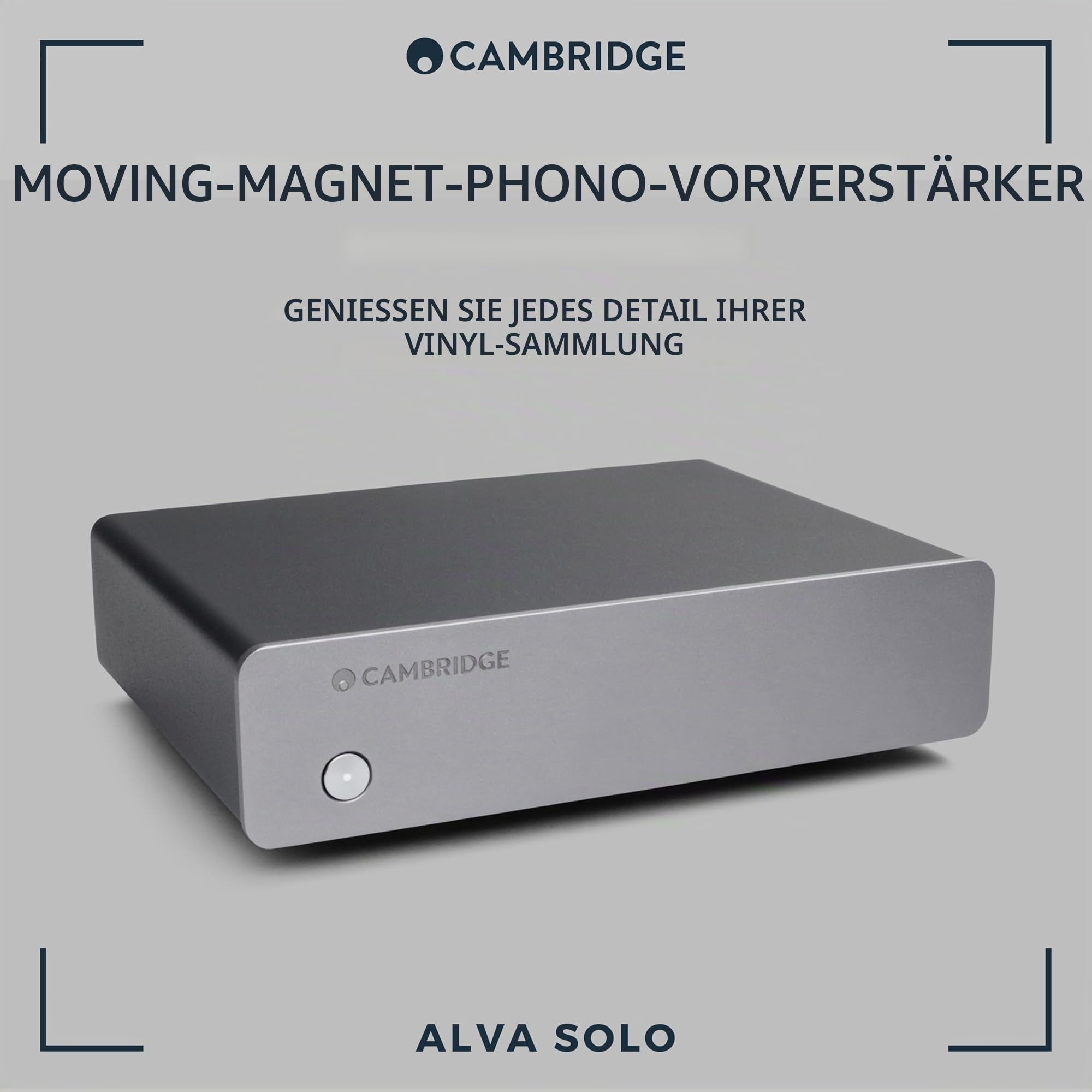 Cambridge Audio Alva Solo – Moving-Magnet-Phono-Vorverstärker, HiFi-Stereo-Vorverstärker für Plattenspieler & Vinyl, rauscharmer Phono-Vorverstärker – Lunar Grey
