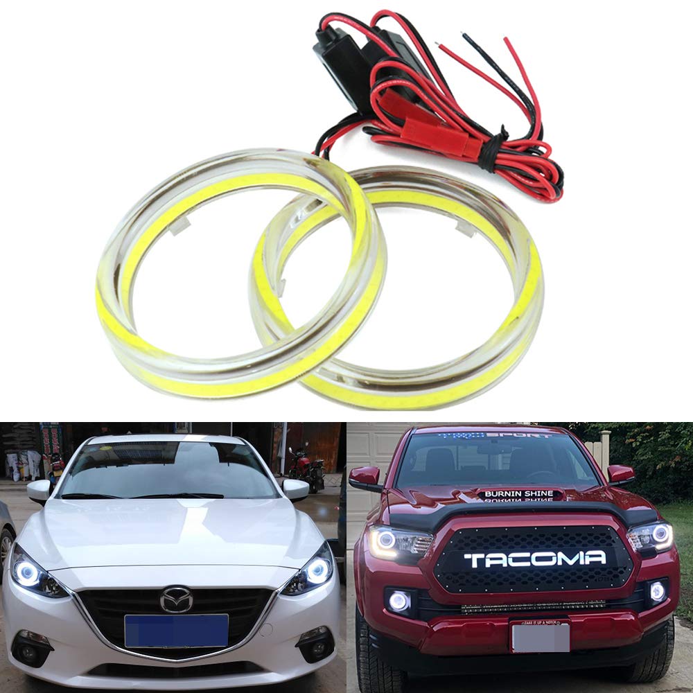 Buy Fulintech 1Pair 6000k Car Motorcycle Auto Super Bright Halo Rings