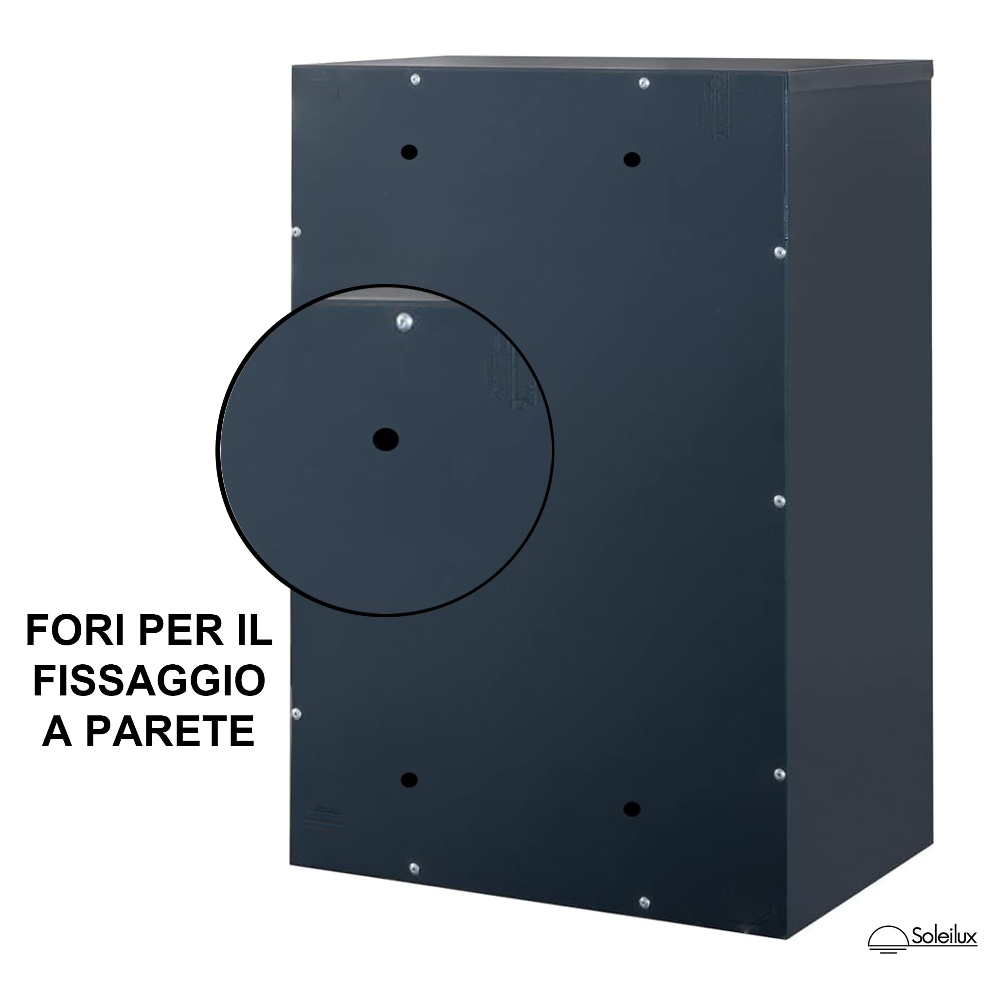 Cassetta postale condominiale da muro buca lettere componibile "Made in Italy" con serratura e 2 chiavi, segnanome e finestra visione posta (2 ANTE)