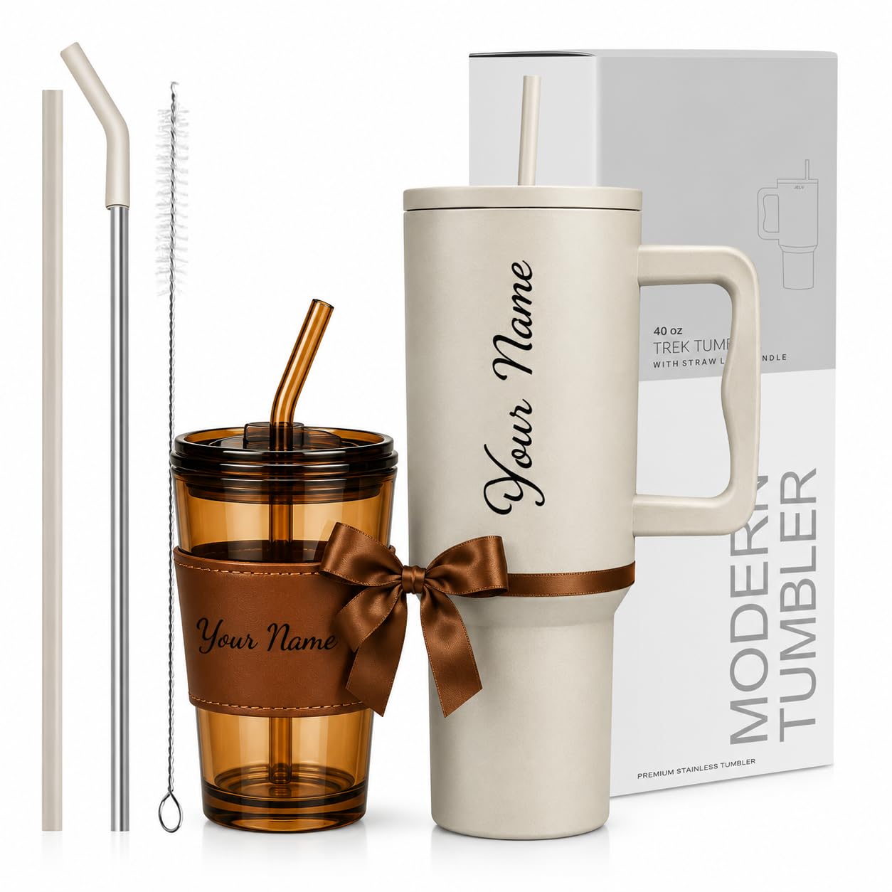 COMFYPOT Stainless Steel Tumbler with Lid & Straw, 100% Leakproof Tumblers with Handle, Drink Sipper for Office,Gym & Outdoors 1200ml Tumbler