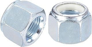 uxcell 15Pcs 3/4″-16 Nylon Insert Hex Lock Nuts, Carbon Steel Hex Stop Nut Self-Locking Nylon Insert Stop Nut for Industrial Construction Fasteners, Color Zinc&White