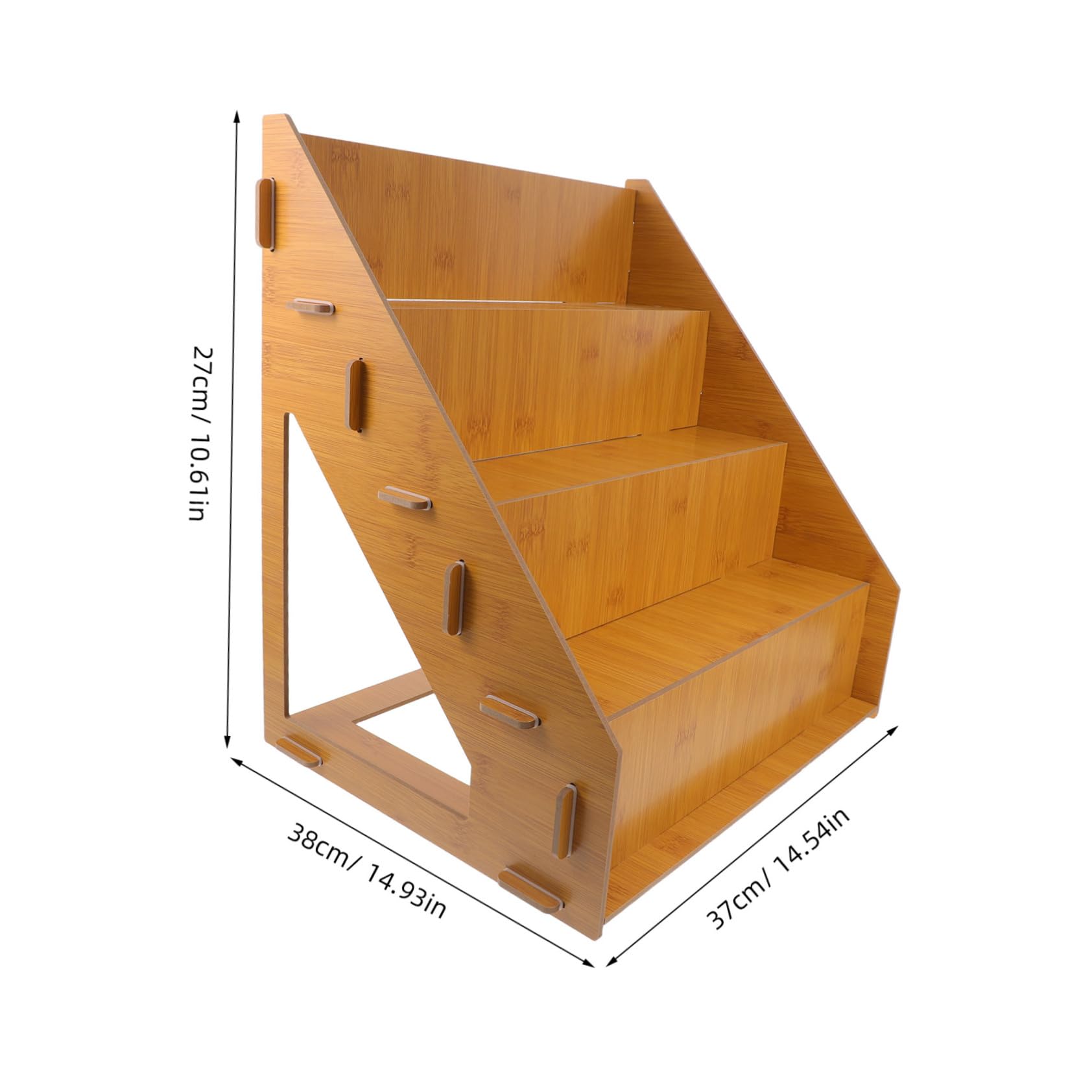 PRETYZOOM Wooden Display Riser Stand Rustic Shelf for Cupcakes Snacks and Perfumes Versatile Organizer for Kitchen Party Wedding Decor Natural Solid Construction