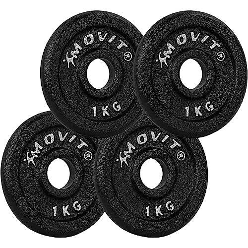 MOVIT Hantelscheiben Set PRO Gusseisen 0,5kg bis 20,0kg, Bohrung 30/31 mm Standardnorm, Gewichtsscheiben Set schadstoffgeprüft Gewichte Hantel – Bild 3