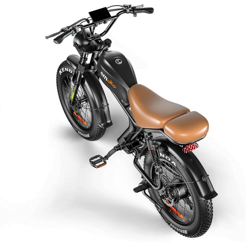 Kinsella Bicicleta eléctrica todoterreno C93 de 20 x 4,0 pulgadas, estilo motocicleta, potente motor de 250 W, 7 velocidades, 48 V 20 Ah, bicicleta eléctrica para adultos de larga autonomía.