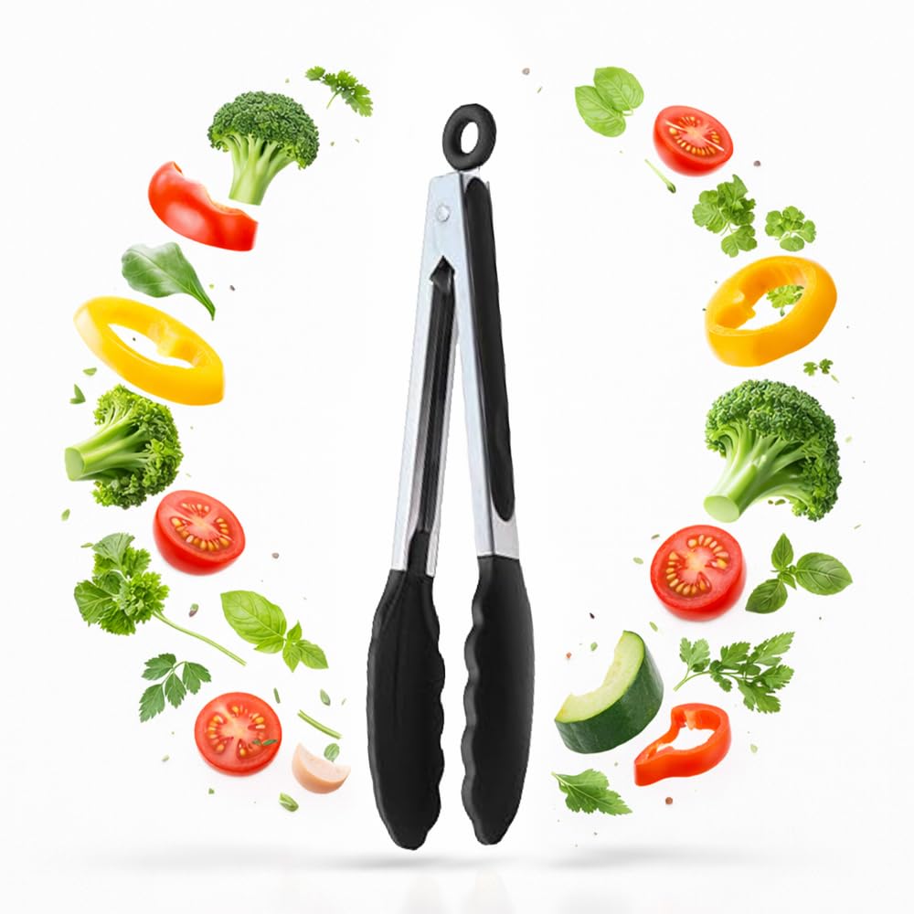 EcoVault Steel & Silicon Food Tongs - Heat Resistant! -13 EcoVault Steel & Silicon Food Tongs - Heat Resistant! -13